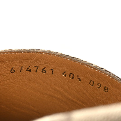 Gucci Monogram Jumbo GG Platform Slide Wedge Sandals 40.5 Camel Ebony 6 of 8