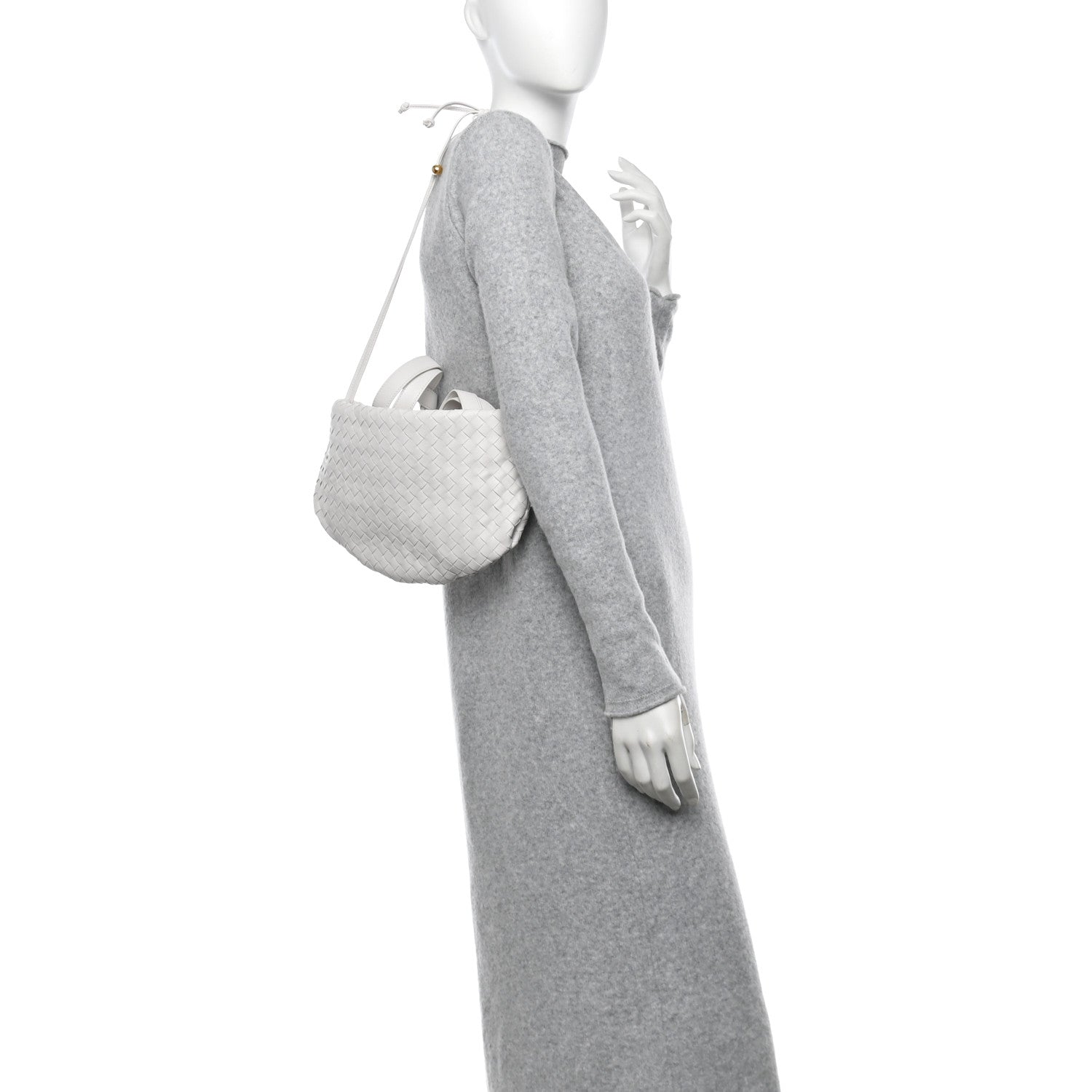 Bottega Veneta Nappa Intrecciato Small Bulb White 2 of 10