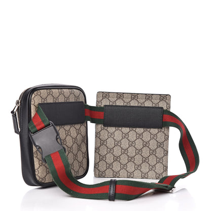 Gucci GG Supreme Monogram Web Belt Bag Black 3 of 11
