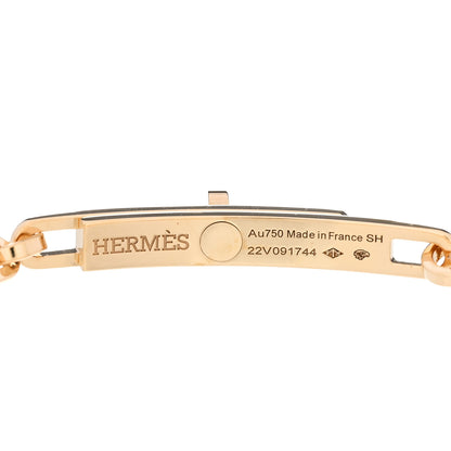 Hermes 18K Yellow Gold Diamond PM Kelly Chaine Bracelet SH 3 of 4