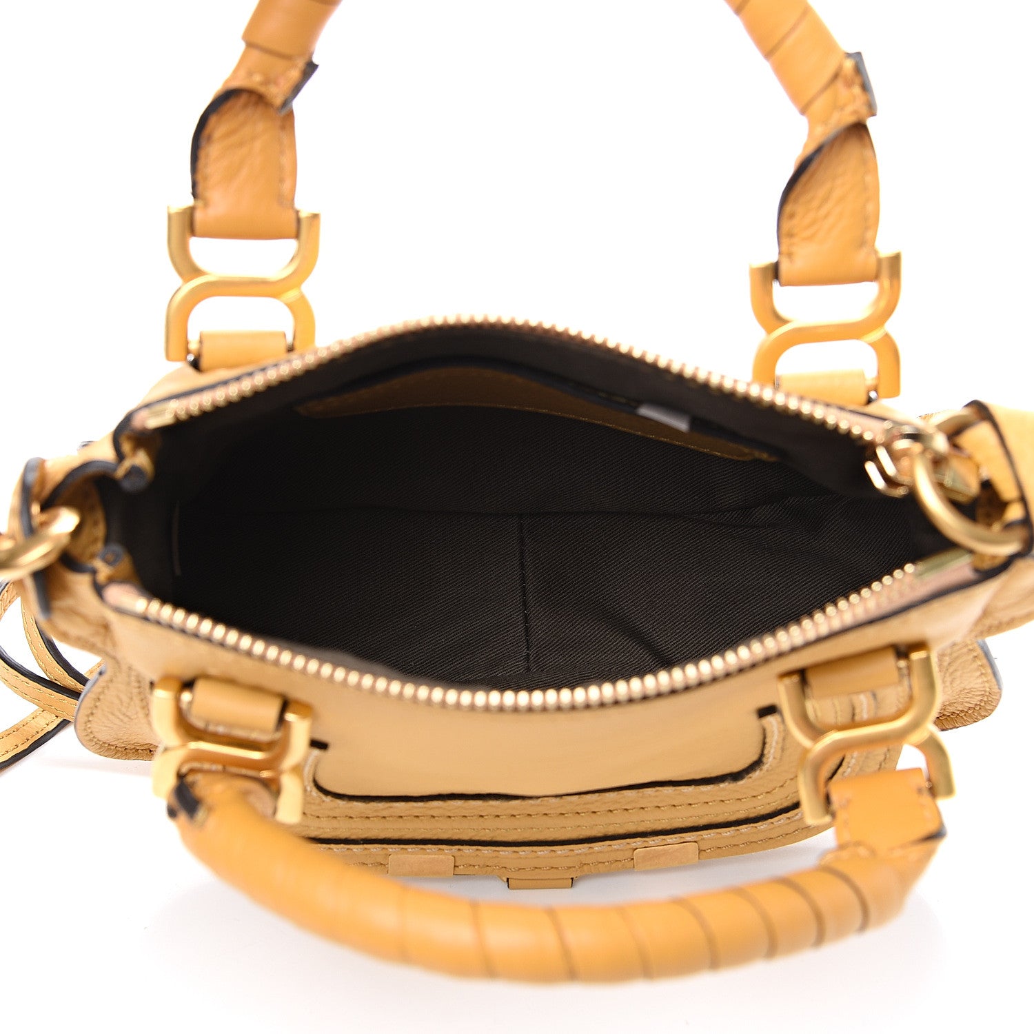 Chloe Calfskin Mini Marcie Satchel Curry Yellow 4 of 7