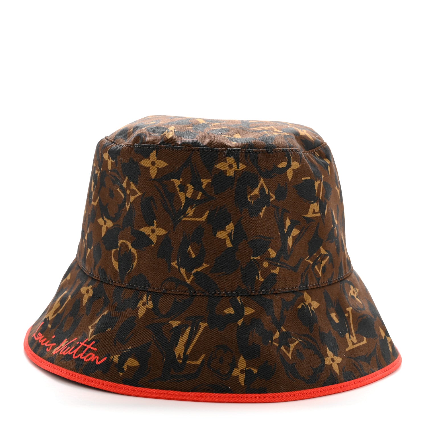 Louis Vuitton Cotton LV Safari Bucket Hat S Black Red 3 of 9
