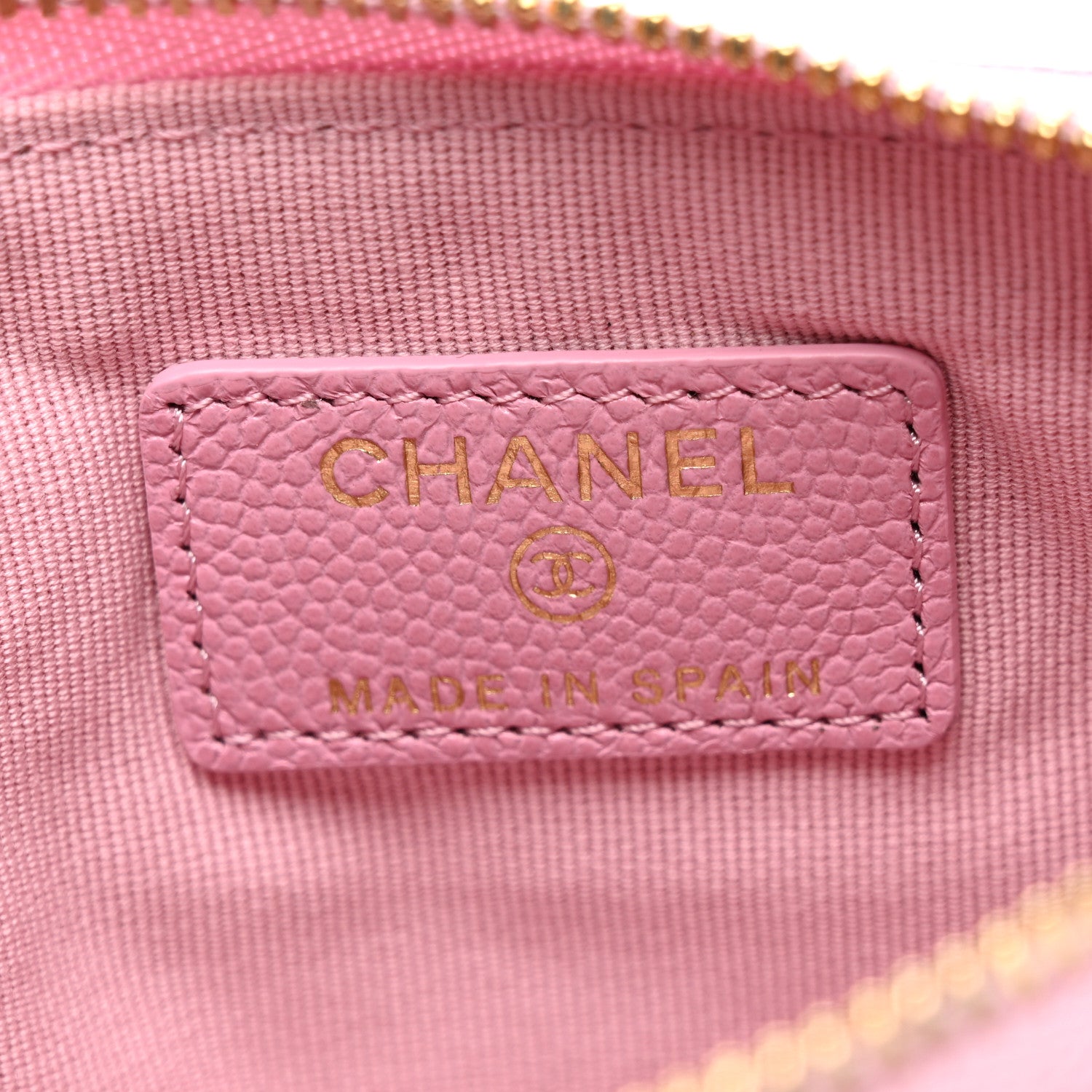 Chanel Caviar Quilted Small Cosmetic Case Pink 6 of 8