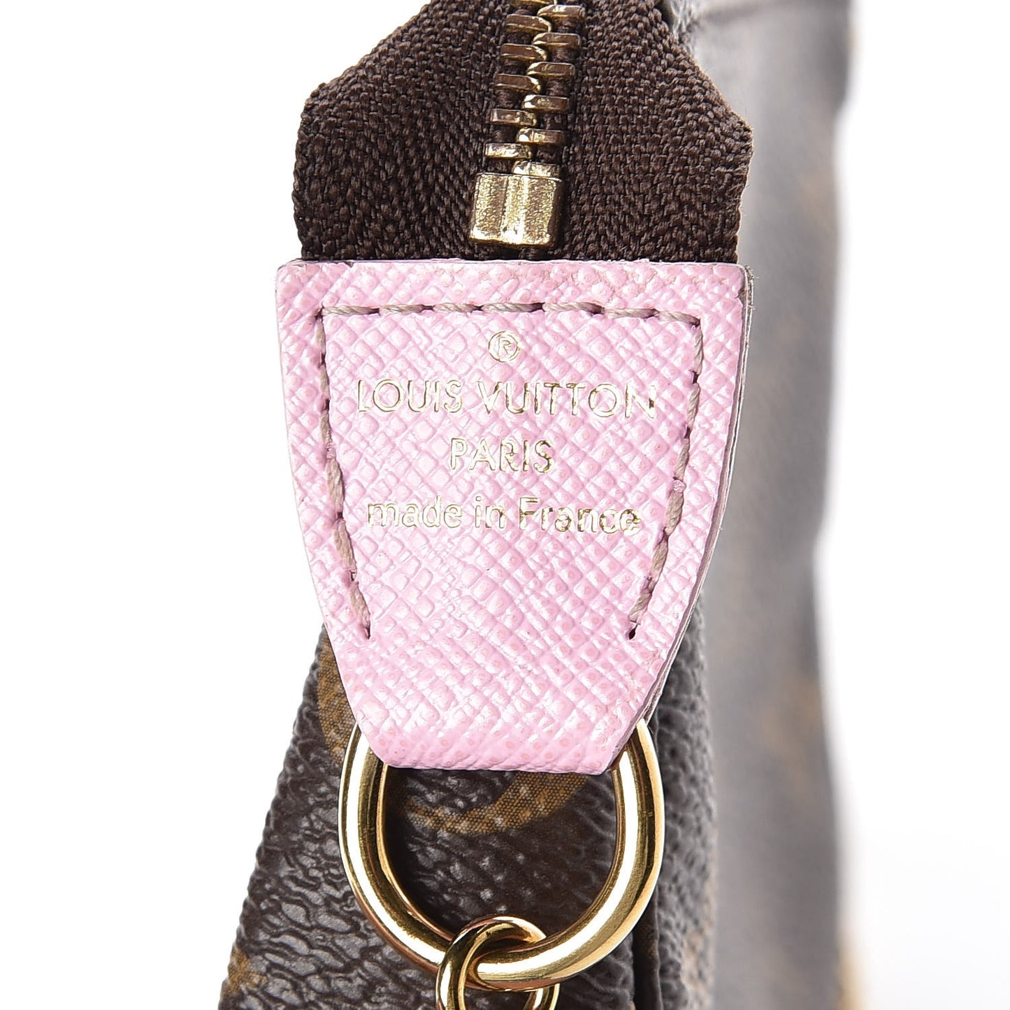 Monogram 2016 Christmas Animation Mini Pochette Accessories Rose Ballerine