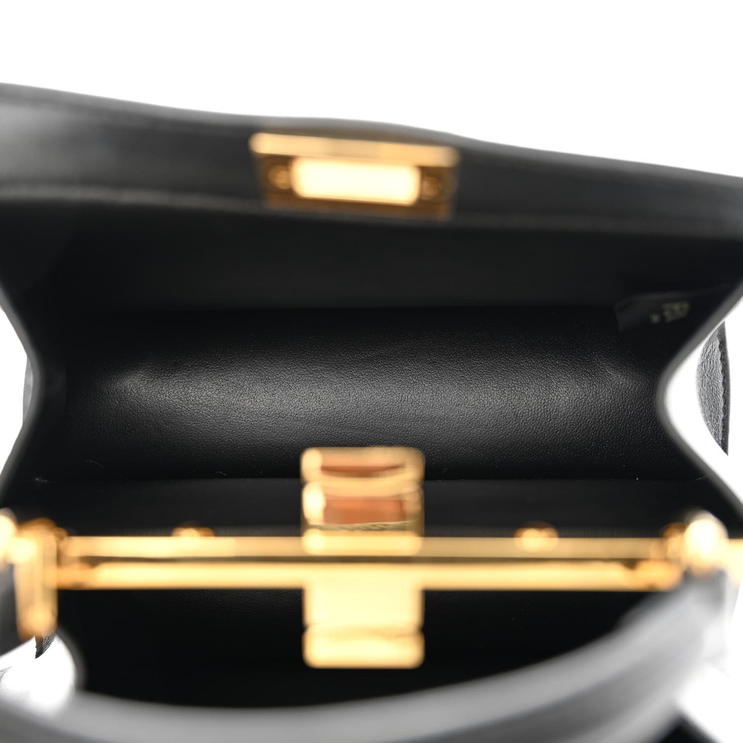 Shiny Nappa Petite Peekaboo I SEE U Satchel Black