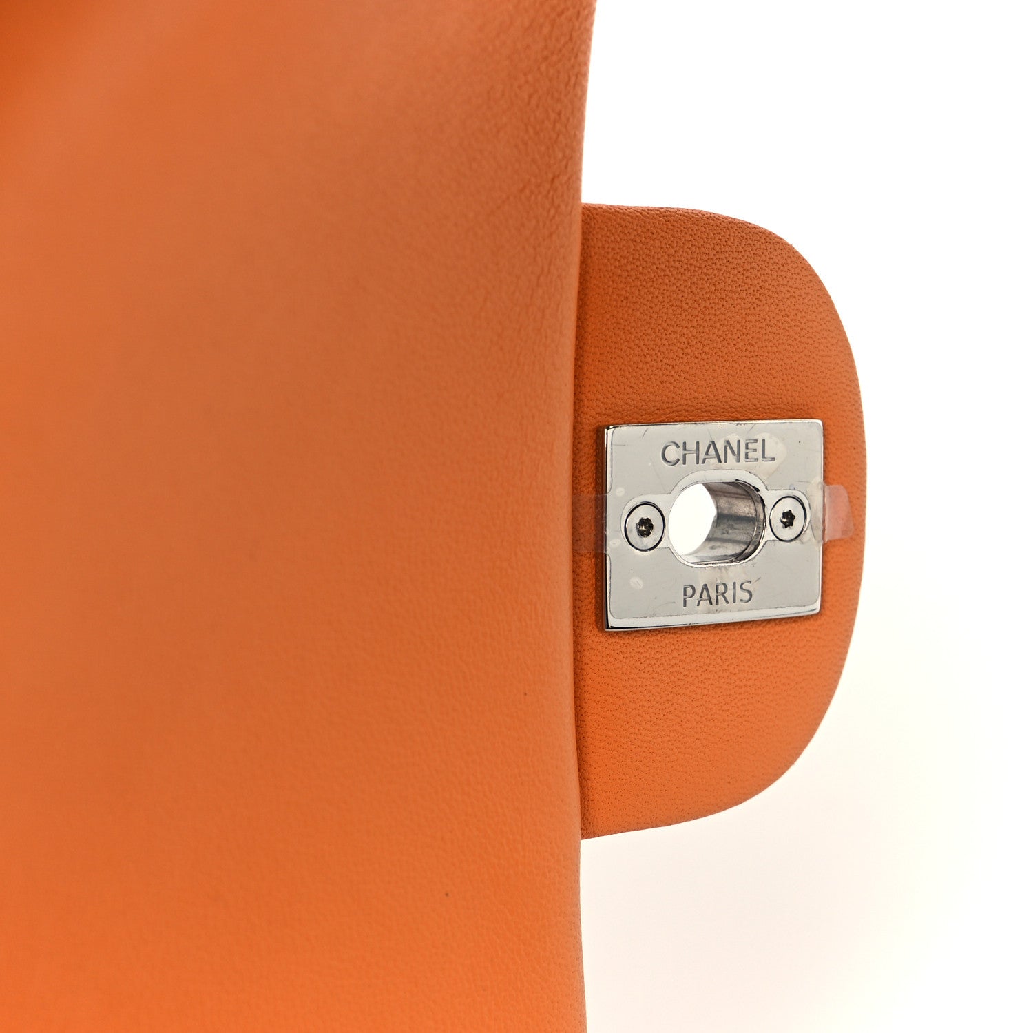 Chanel Lambskin Quilted Mini Rectangular Flap Orange 7 of 11