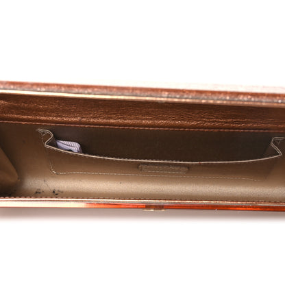 Jimmy Choo Acrylic Glitter Sweetie Clutch Rose Gold 5 of 13
