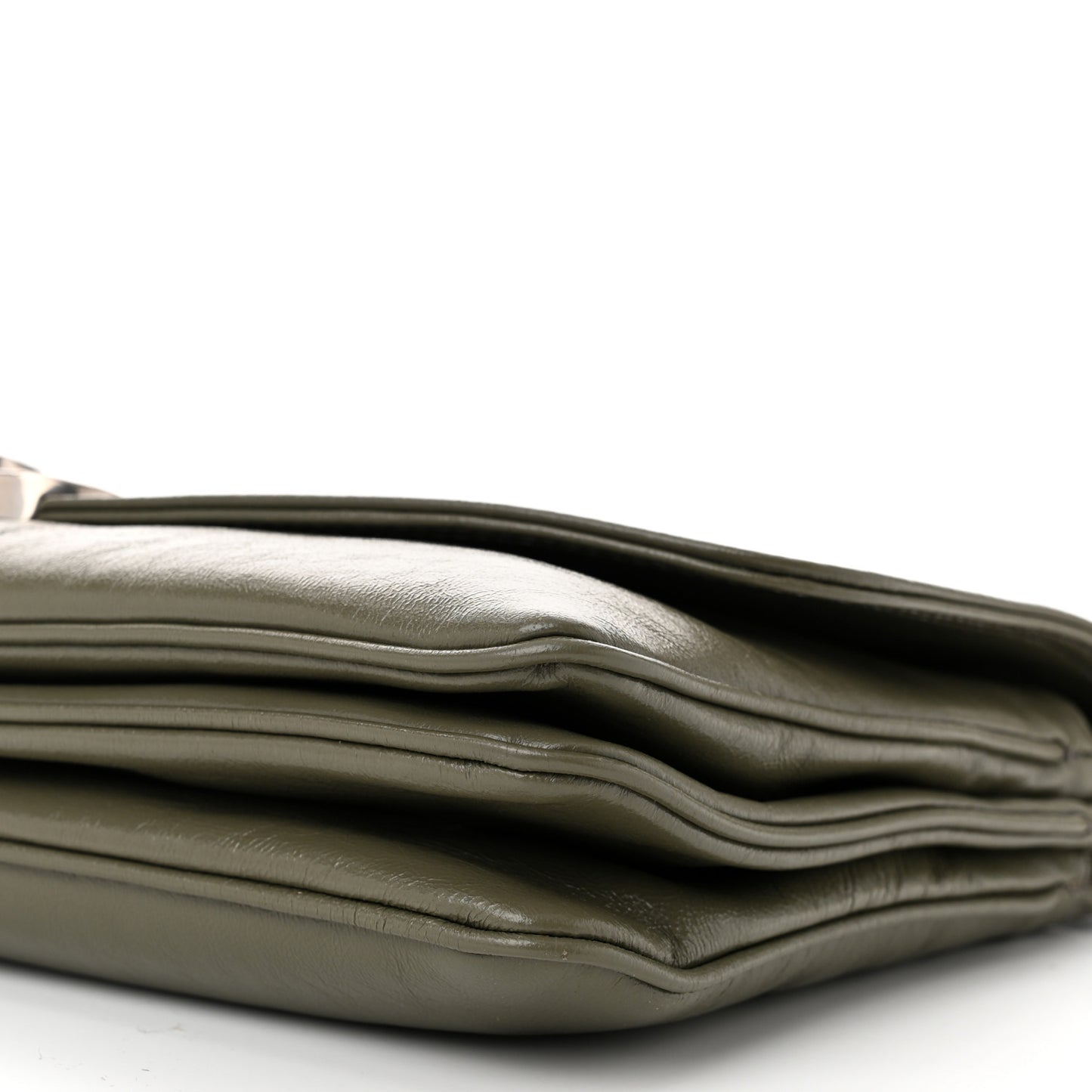 Calfskin Medium BB Soft Flap Bag Army Green