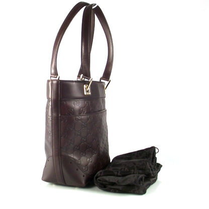 Gucci Guccissima Punch Bucket Tote Chocolate 3 of 10