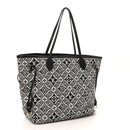 Louis Vuitton Jacquard Since 1854 Neverfull MM Grey 4 of 10