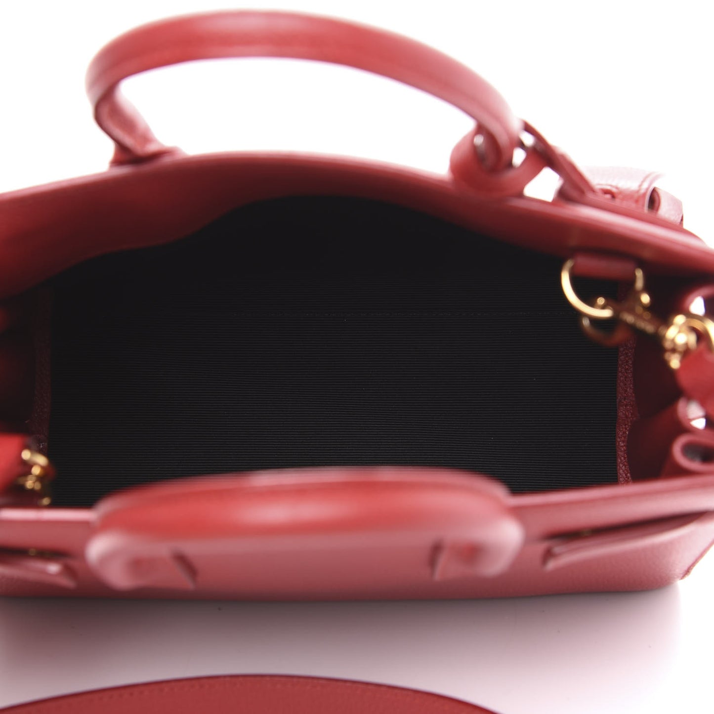 Grained Calfskin Nano Sac De Jour Lipstick Red