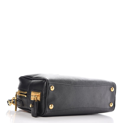 Prada Saffiano Lux Bowler Black Cammeo 5 of 10