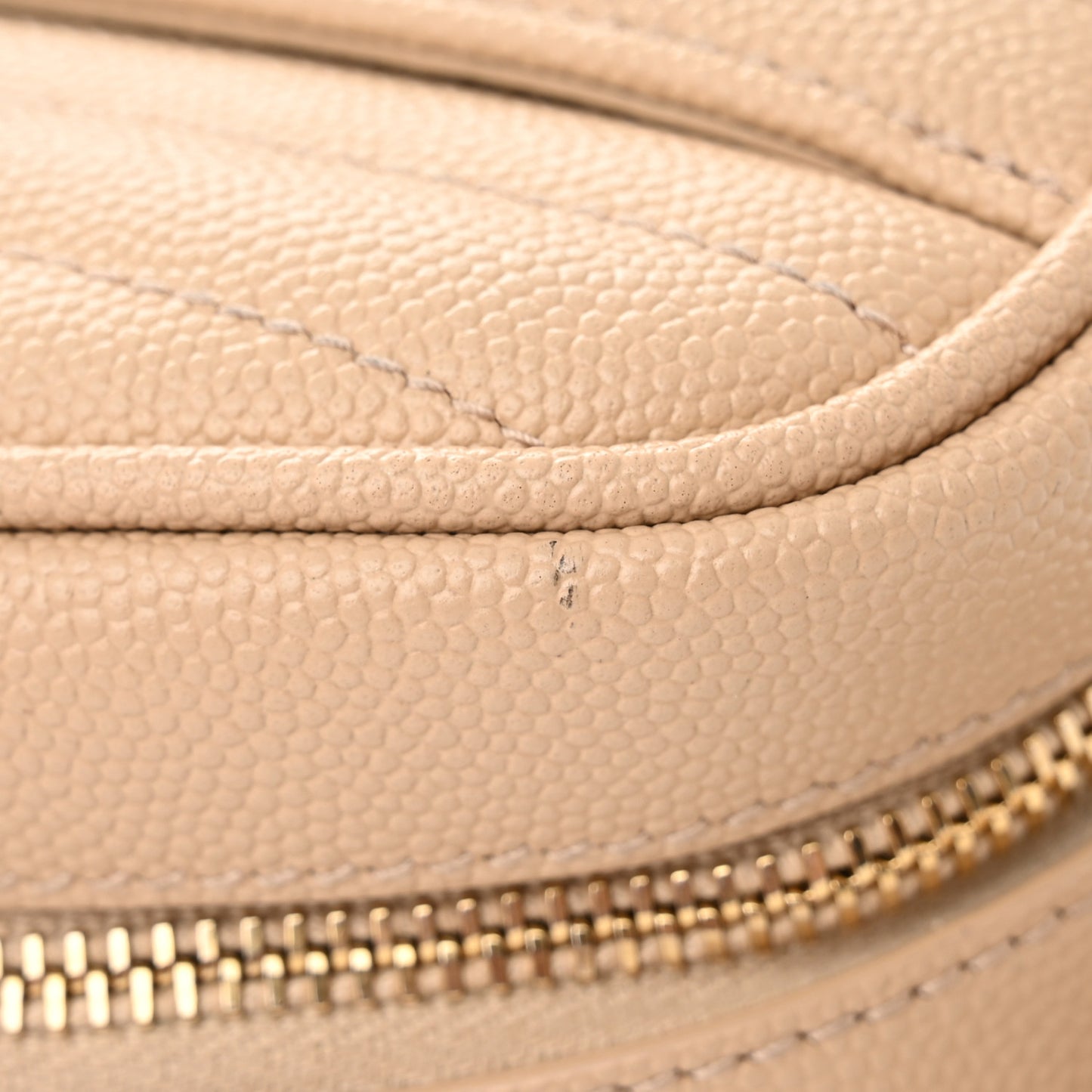 Grain De Poudre Matelasse Monogram Mini Lou Camera Bag Dark Beige