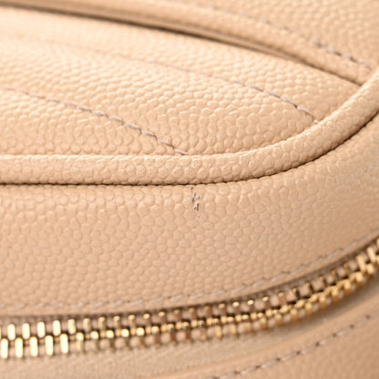 Saint Laurent Grain De Poudre Matelasse Monogram Mini Lou Camera Bag Dark Beige 11 of 12