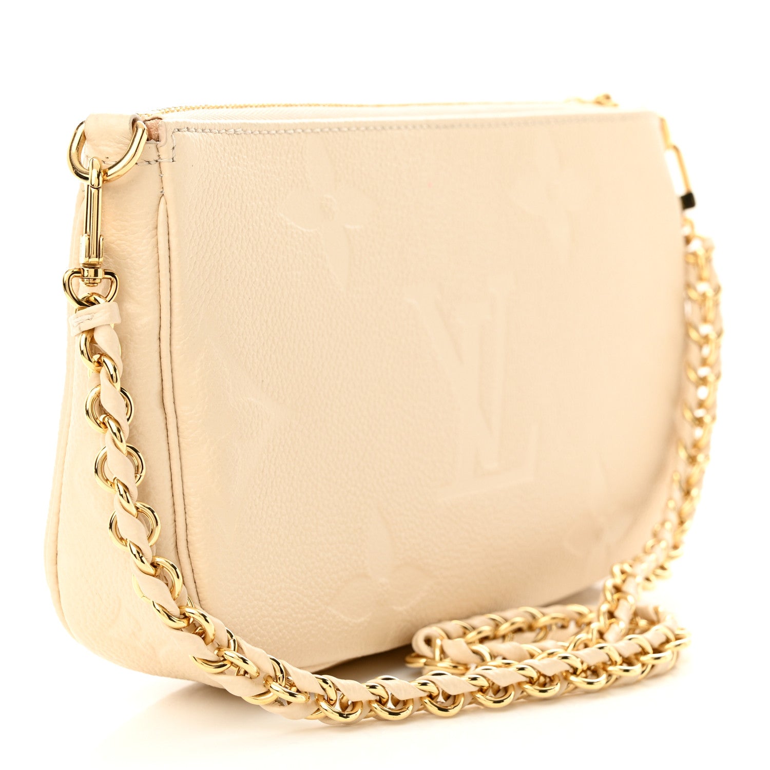 Louis Vuitton Empreinte Monogram Giant Multi Pochette Accessories Large Pochette Cream 3 of 10