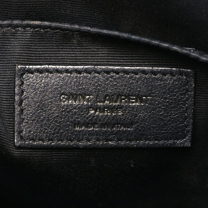 Saint Laurent Calfskin Matelasse Monogram Monochrome Lou Camera Bag Black 6 of 12