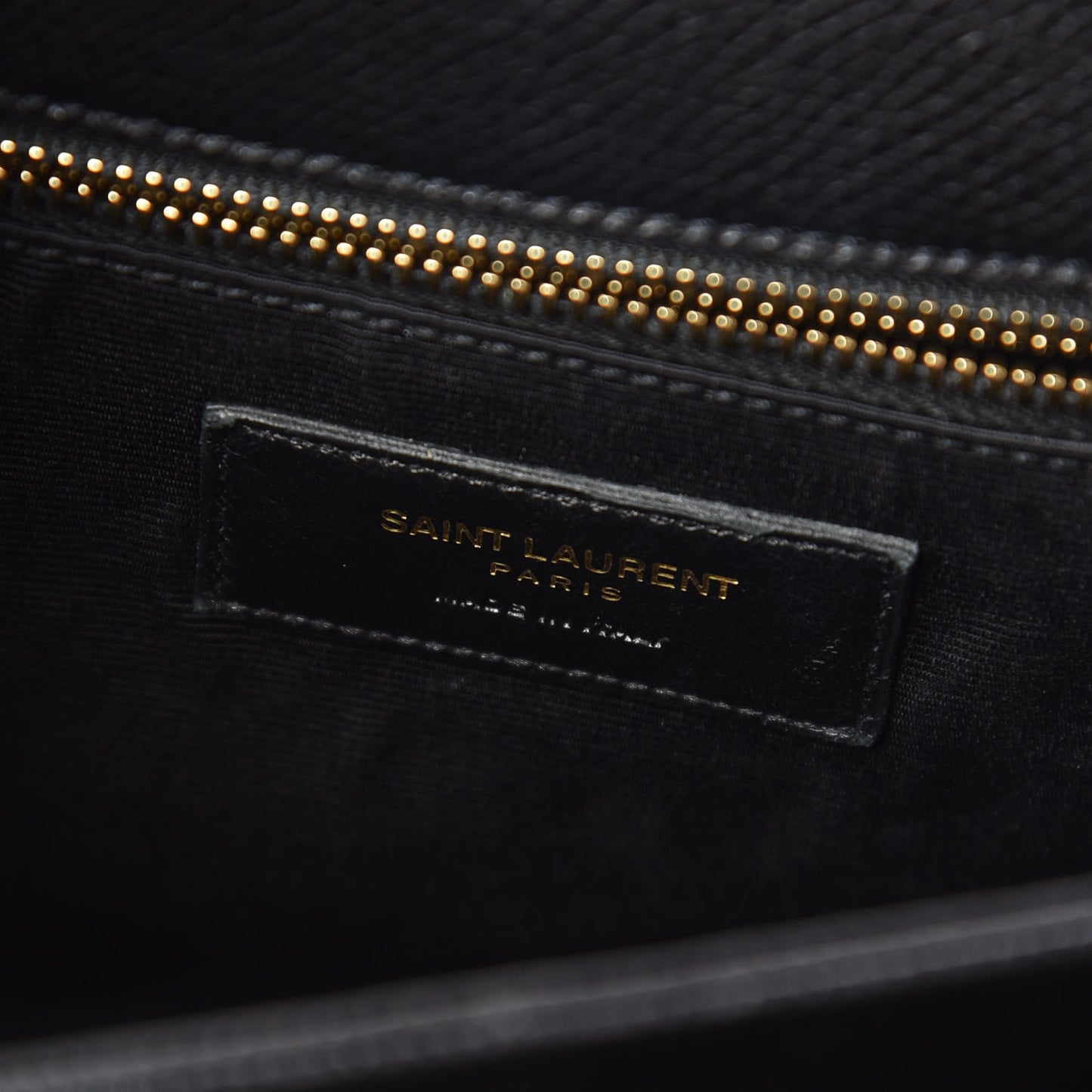 Textured Calfskin Medium Classic Monogram Universite Bag Black