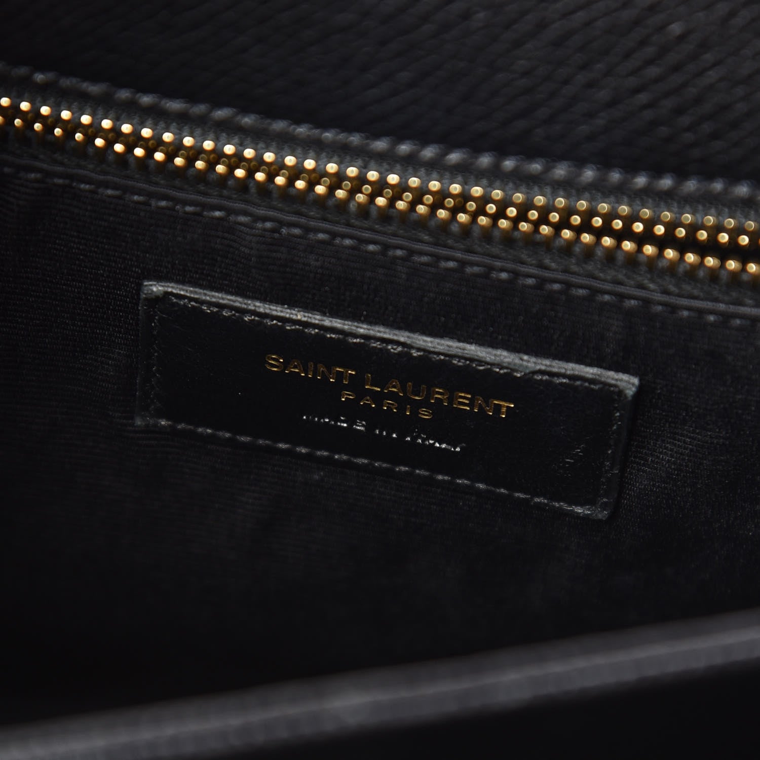 Saint Laurent Textured Calfskin Medium Classic Monogram Universite Bag Black 7 of 12