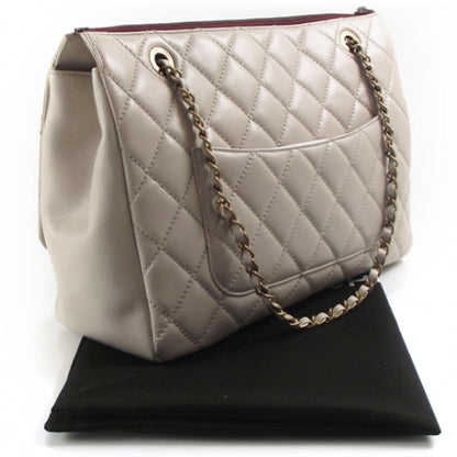 Chanel Lambskin Classic Jumbo Flap Zip Top Tote 2011 Stone 3 of 10