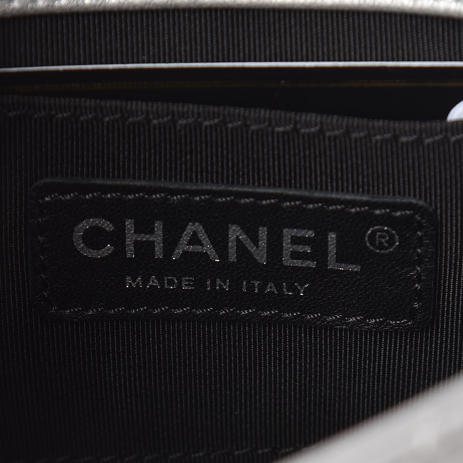Chanel Metallic Lambskin Chevron Quilted Studded Mini Flap Silver 6 of 10