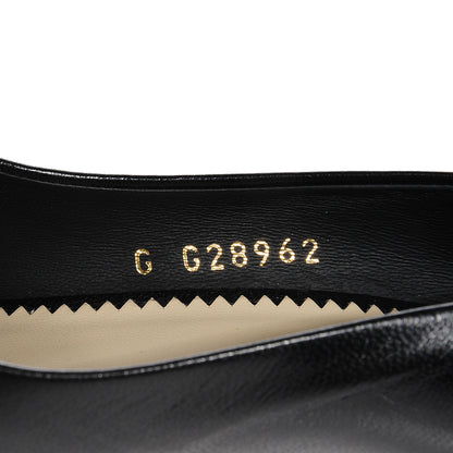 Chanel Leather Pearl CC Peep Toe Pumps 38 Black 8 of 8