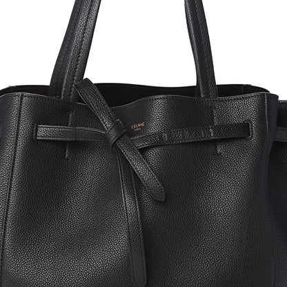 Celine Soft Grained Calfskin Small Belt Cabas Phantom Black 6 of 8