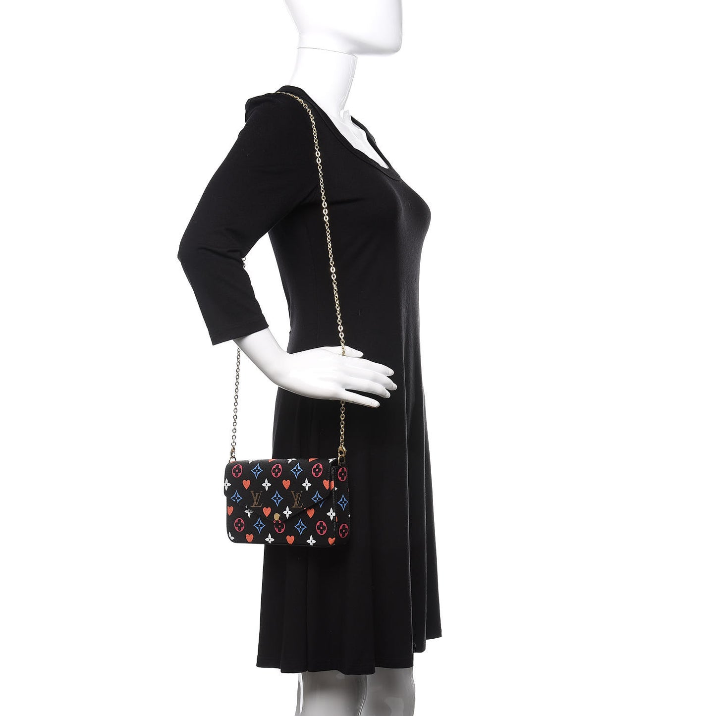 Game On Felicie Chain Wallet Black