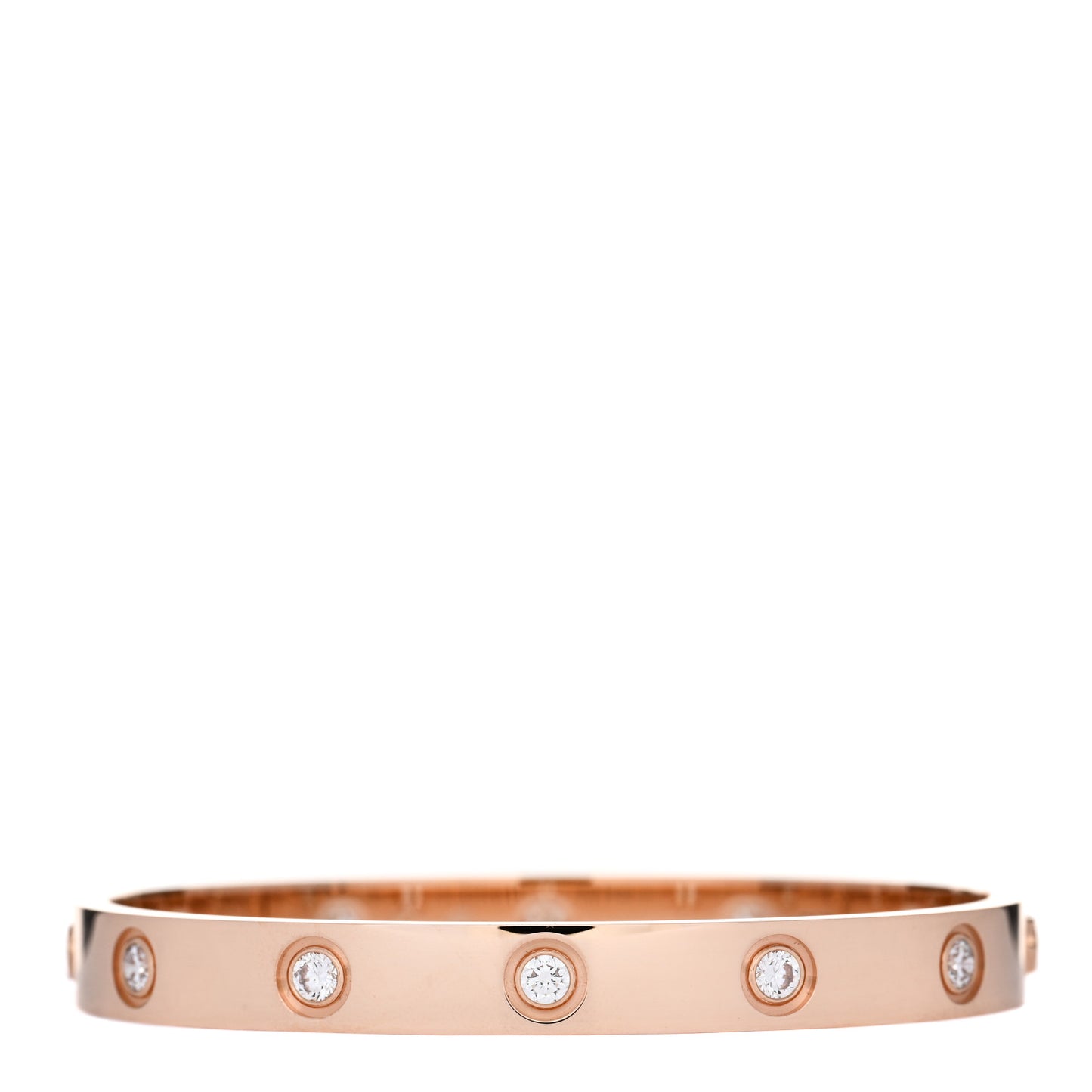 18K Pink Gold 10 Diamond LOVE Bracelet 15