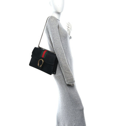 Gucci Calfskin Web Small Dionysus Shoulder Bag Black 2 of 10