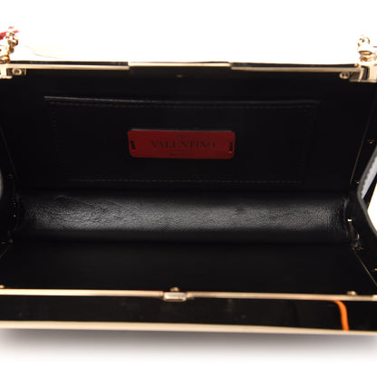 Valentino Garavani Metal Crystal VLTN Chain Clutch Black 5 of 14