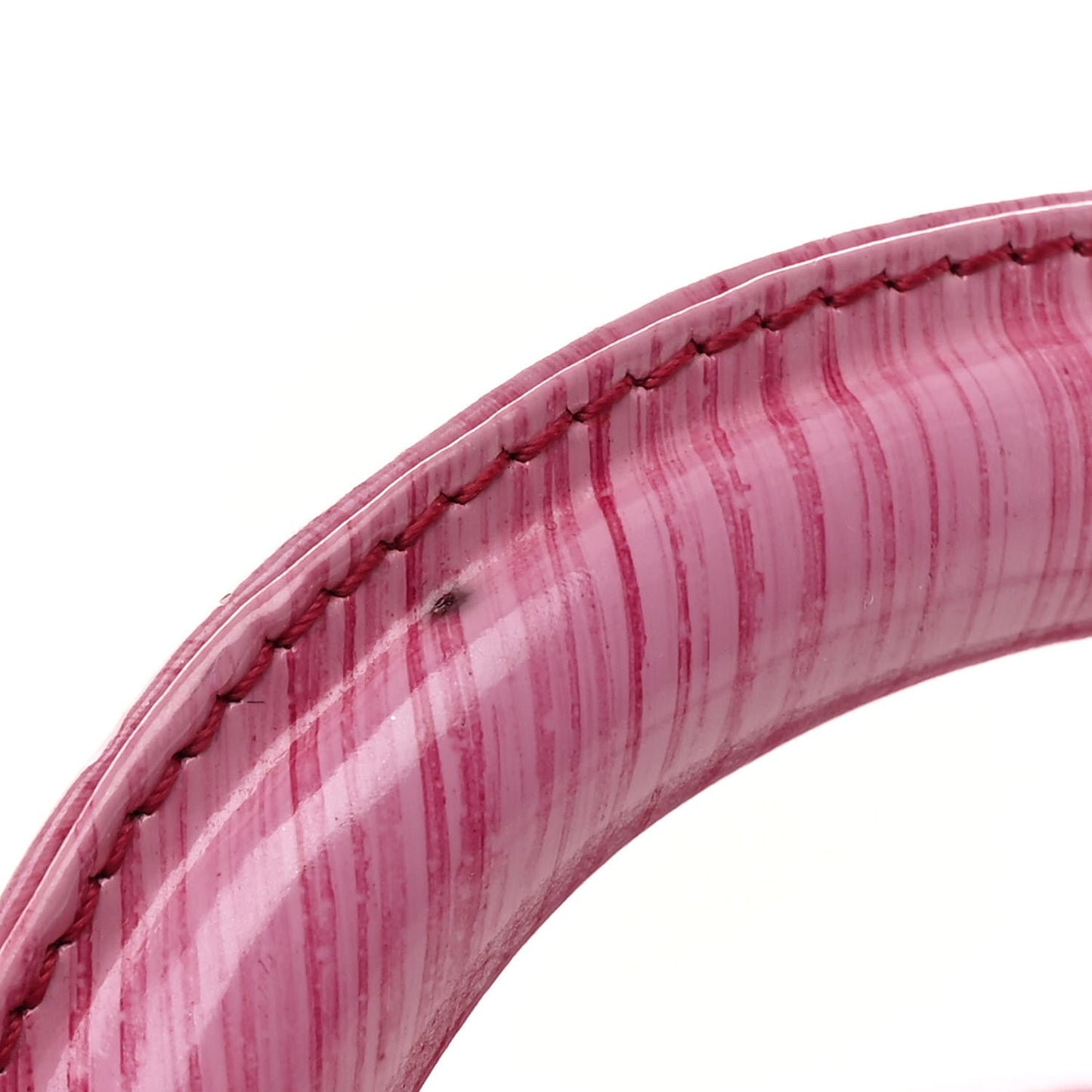 Wood Printed Glazed Calfskin Mini Lady Dior Pink