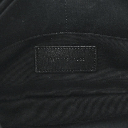 Saint Laurent Calfskin Matelasse Chevron Monogram A5 Wristlet Black 7 of 8