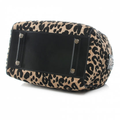 Louis Vuitton Jacquard Velvet Leopard Print Stephen Sprouse Speedy 4 of 9