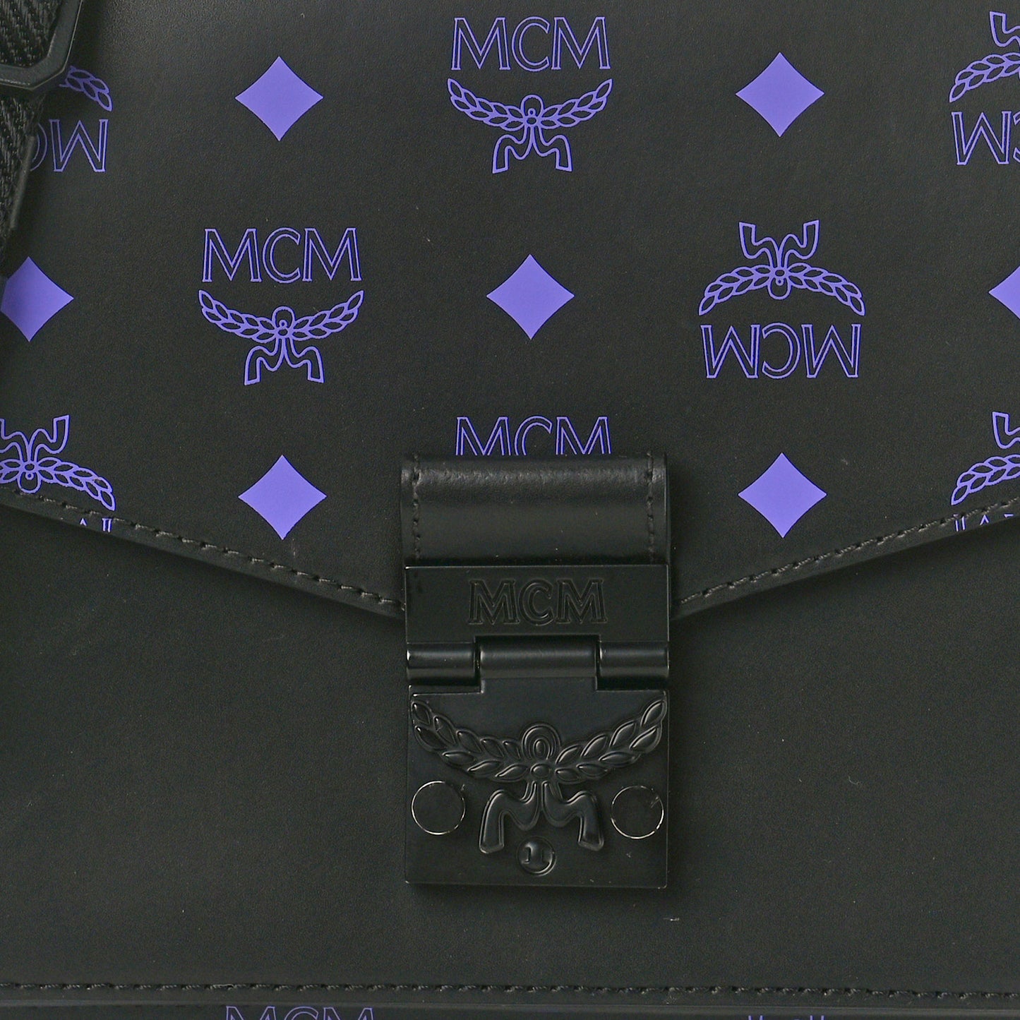 Calfskin Color Splash Logo Small Millie Crossbody Belt Bag Dahlia Purple