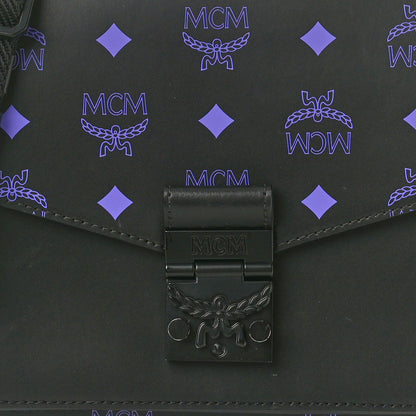 MCM Calfskin Color Splash Logo Small Millie Crossbody Belt Bag Dahlia Purple 7 of 9
