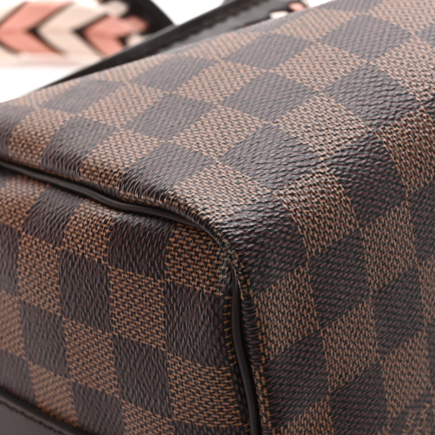 Louis Vuitton Damier Ebene Braided Speedy Bandouliere 25 Pink 8 of 11