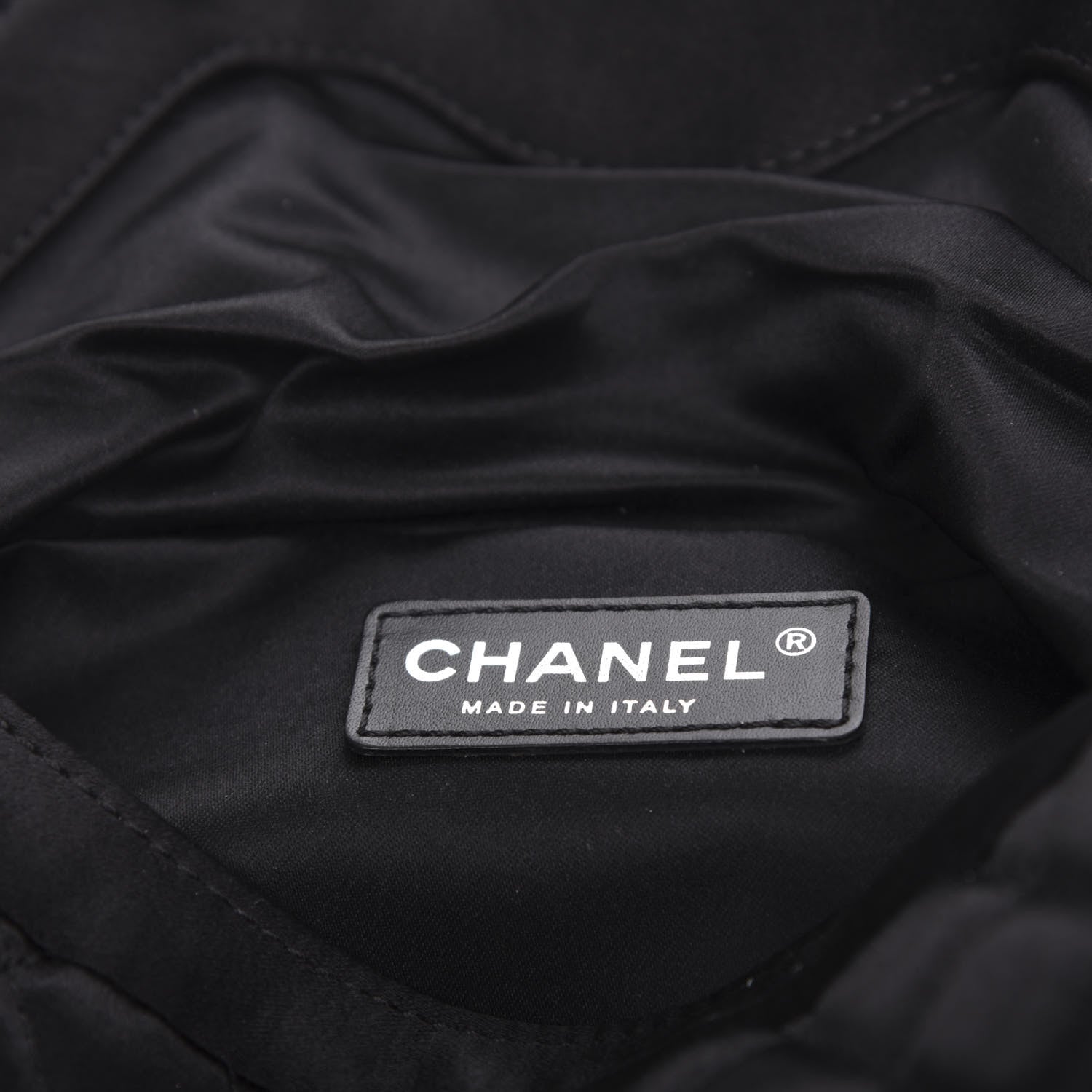 Chanel Satin Quilted Flap Clutch Black 6 of 7