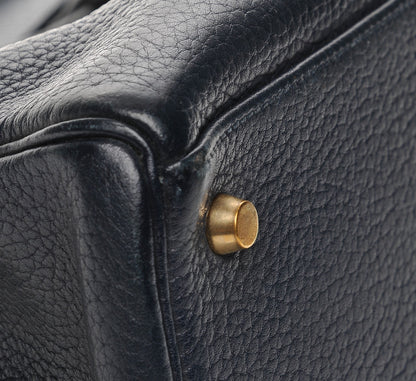 Hermes Fjord Kelly Retourne 32 Bleu Marine 11 of 29