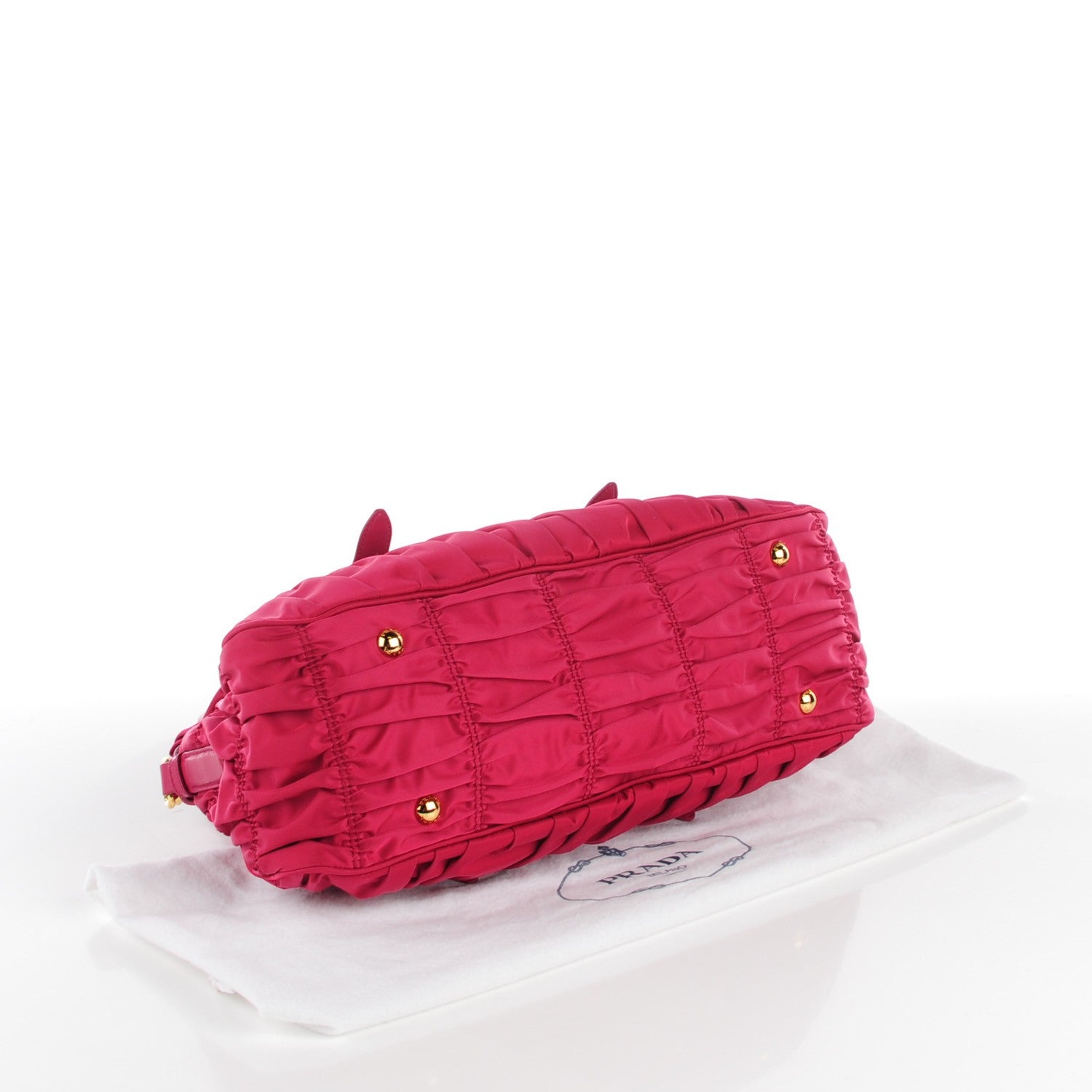 Prada Tessuto Nylon Gaufre Shopping Satchel Ibisco 5 of 10