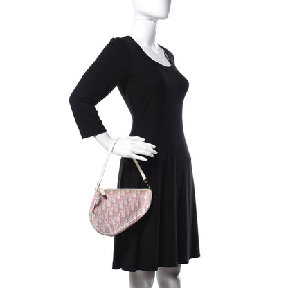 Christian Dior Monogram Mini Saddle Pochette Pink 3 of 20