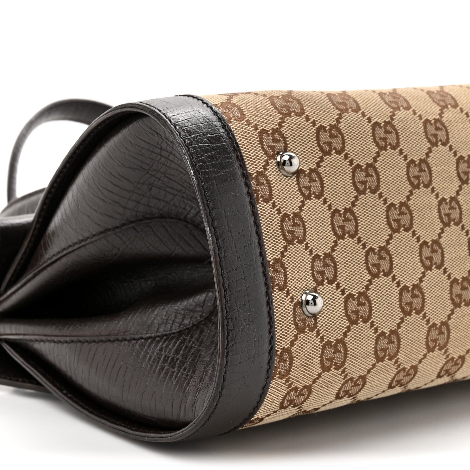 Gucci Monogram Bamboo Bullet Bag Dark Brown 10 of 13