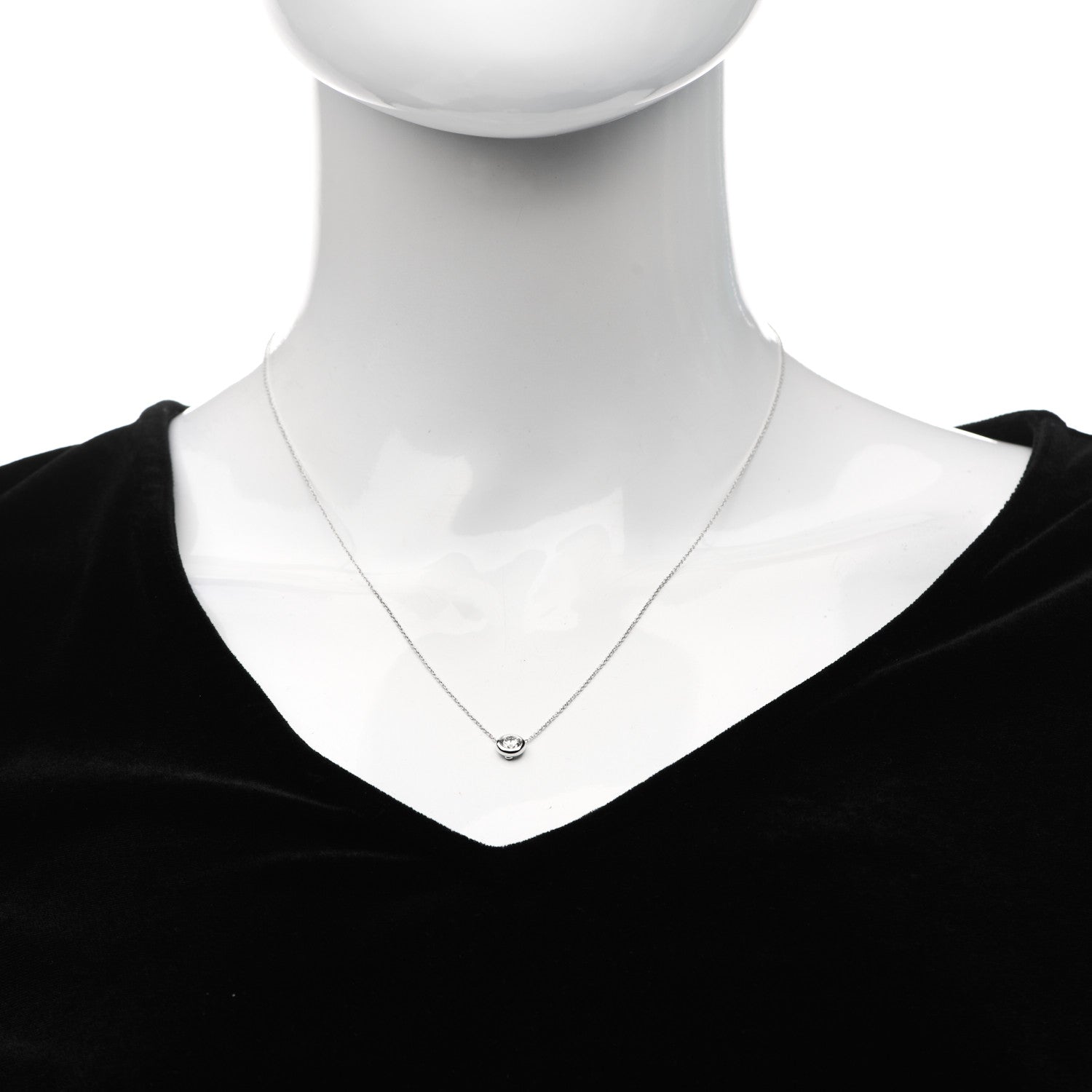 Roberto Coin 18K White Gold Diamond .50ct Diamonds by the Inch Pendant Necklace 2 of 6