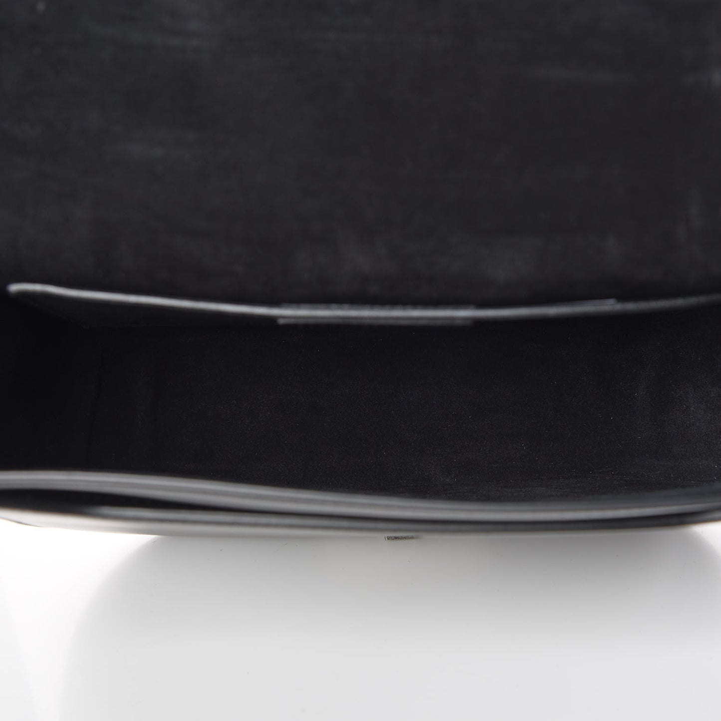 Smooth Calfskin Suede Betty Stud Stripe Flap Messenger Black