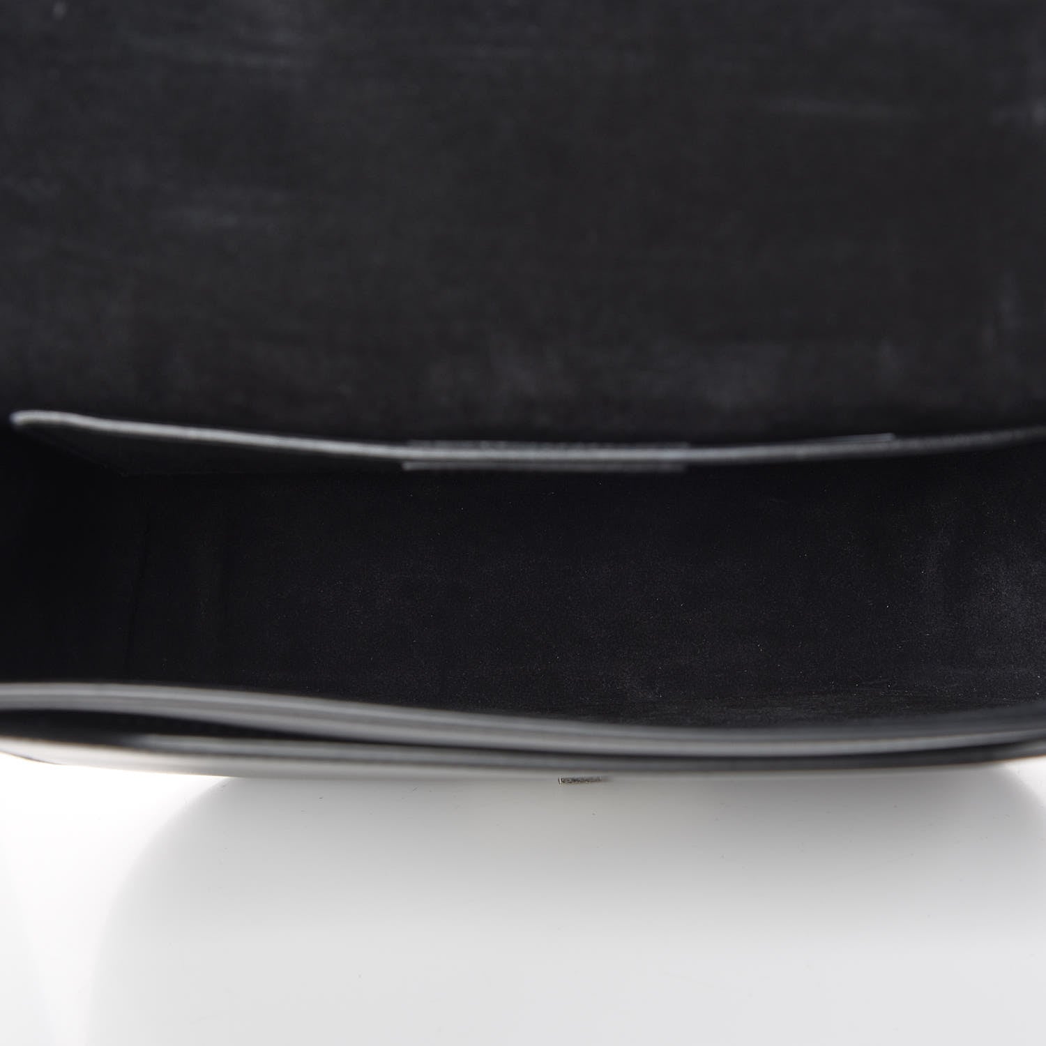 Saint Laurent Smooth Calfskin Suede Betty Stud Stripe Flap Messenger Black 7 of 9