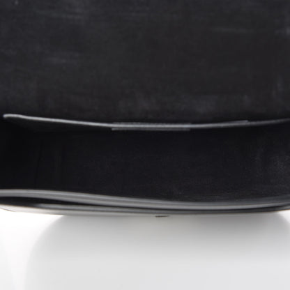Saint Laurent Smooth Calfskin Suede Betty Stud Stripe Flap Messenger Black 7 of 9