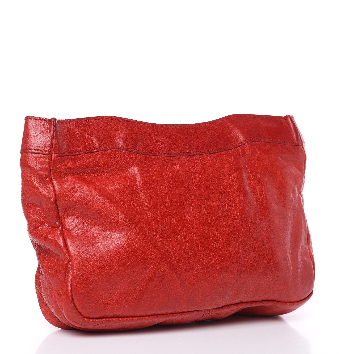 Balenciaga Chevre Porte Toilette Makeup Clutch True Red 3 of 13