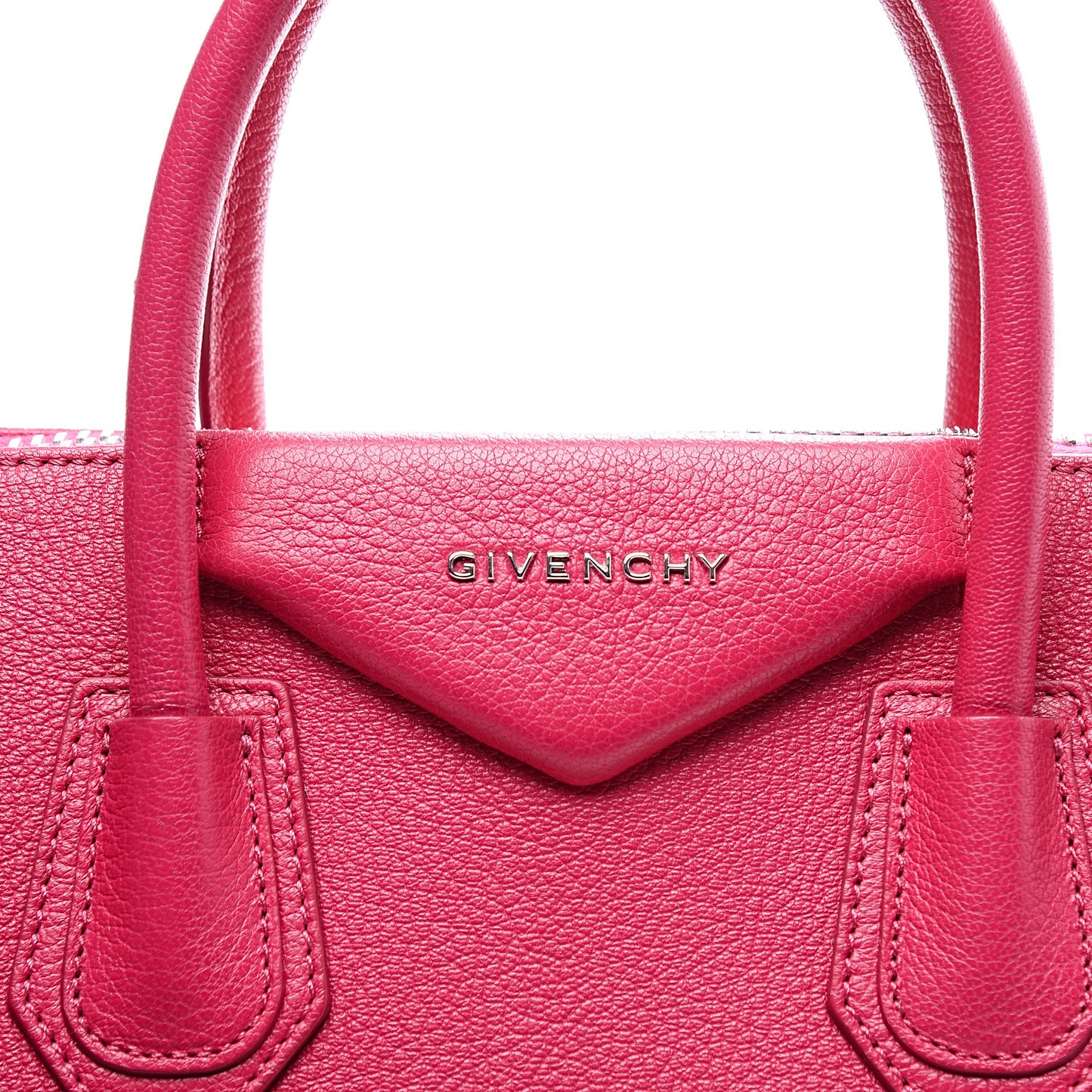 Sugar Goatskin Small Antigona Fuchsia