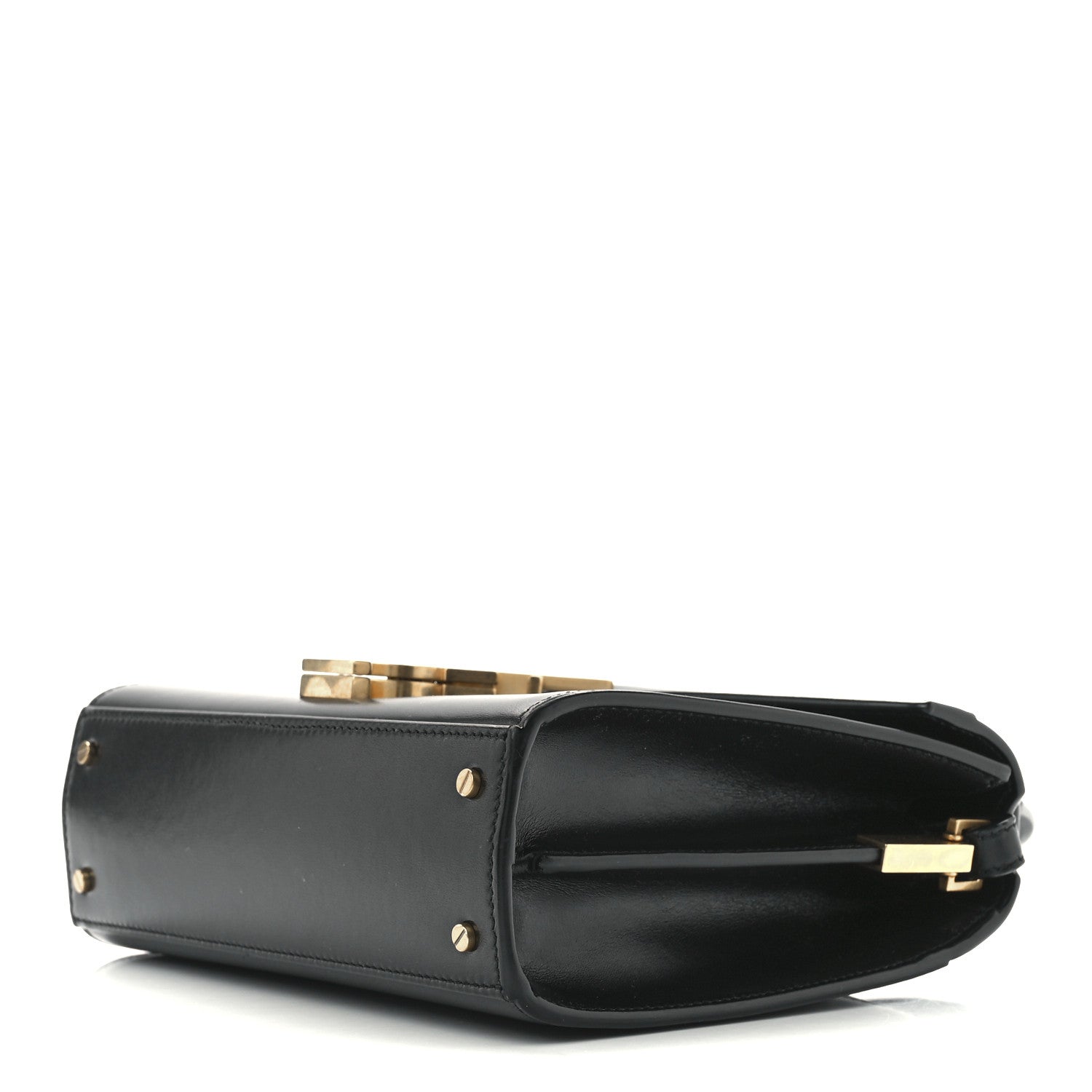 Saint Laurent Grain de Poudre Mini Classic Monogram Cassandra Top Handle Black 10 of 12