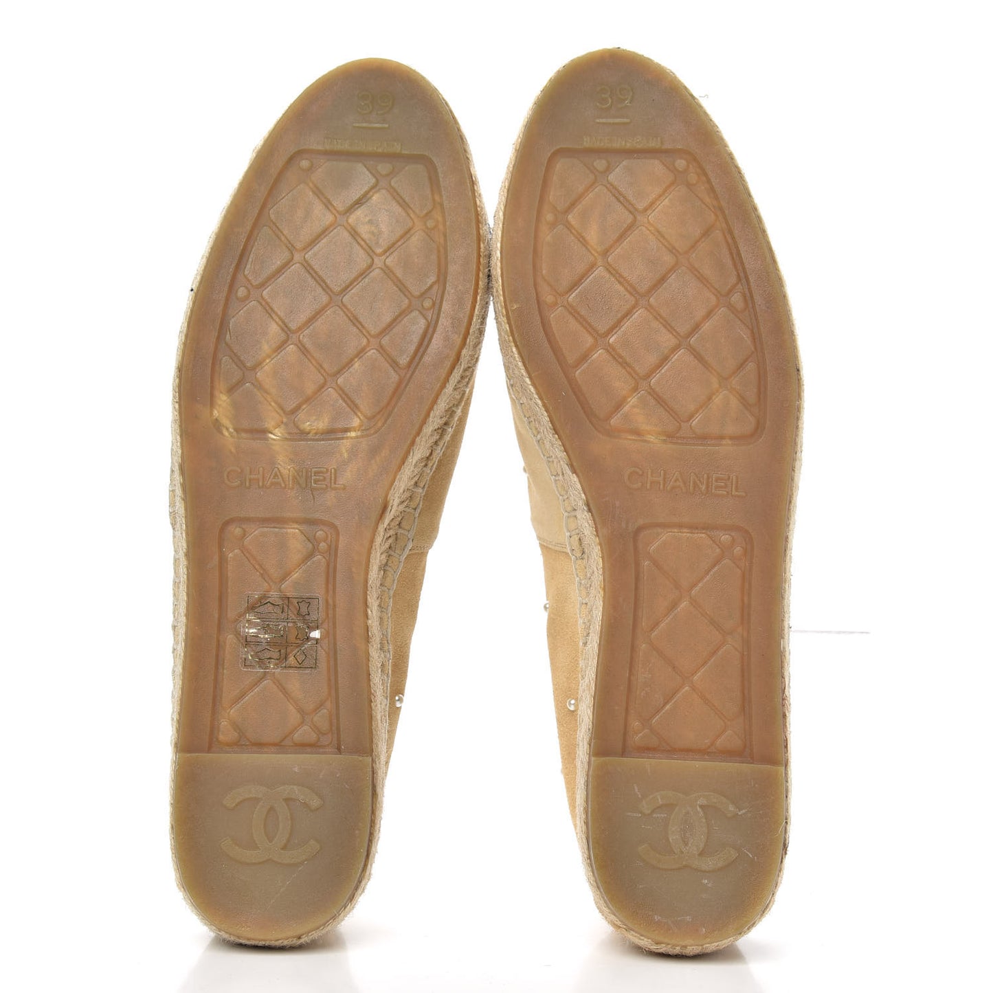 Suede Pearl CC Espadrilles 39 Beige Black