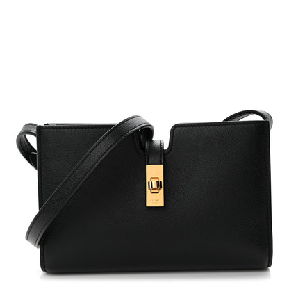 Celine Grained Calfskin 16 Pochette Black 1 of 10